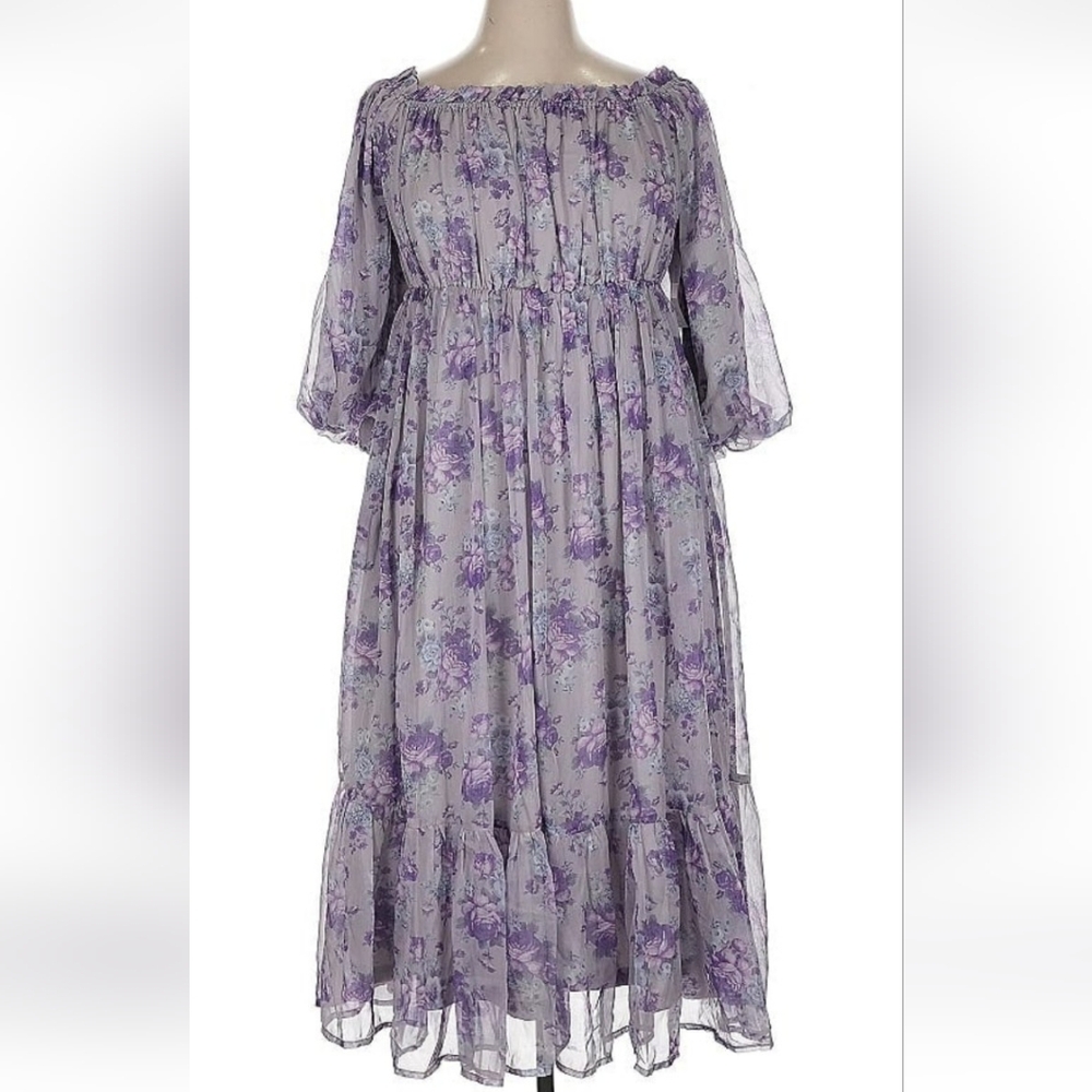 ARULA Lavender Floral Dress